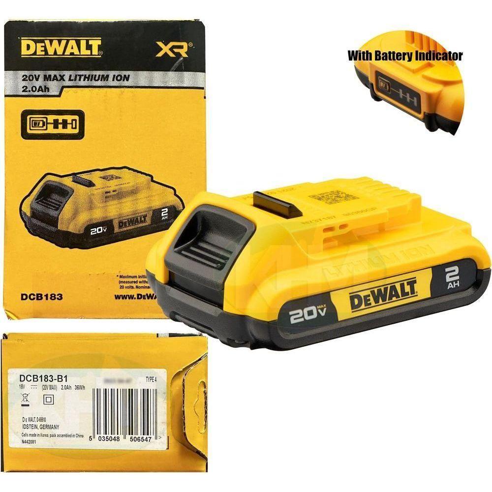Dewalt DCB183 18V-20V Max Lithium Ion Battery (2.0Ah) - KHM Megatools Corp. Dewalt DCB183 18V-20V Max Lithium Ion Battery (2.0Ah) - KHM Megatools Corp.